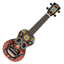 Mahalo Art Series Sopran Ukulele "Skull" | D&iacute;a de los Muertos | Sopranukulele