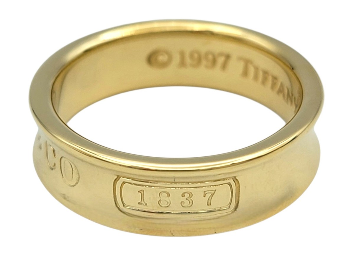 Tiffany & Co. 1837 Contoured 6mm Band Ring in 18 Karat Yellow Gold