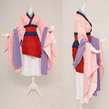 Mulan Chinese Princess Heroine Dress Cosplay Costume Carnival Vintage Skirt Hot