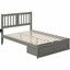 atlantic furniture tahoe full foot storage bed with usb turbo charger in gray