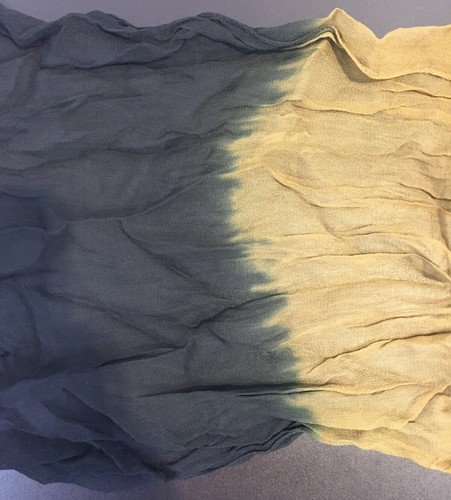 Unbranded Rectangular Scarf Black, White, Brown Slightly Transparent Fabric - Picture 5 of 5