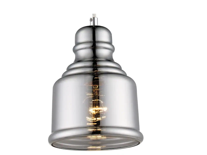 Trans Globe PND-1086 6" 1-Light Mini-Pendant Polished Chrome/Smoke Glass. 883 - Image 4 of 4