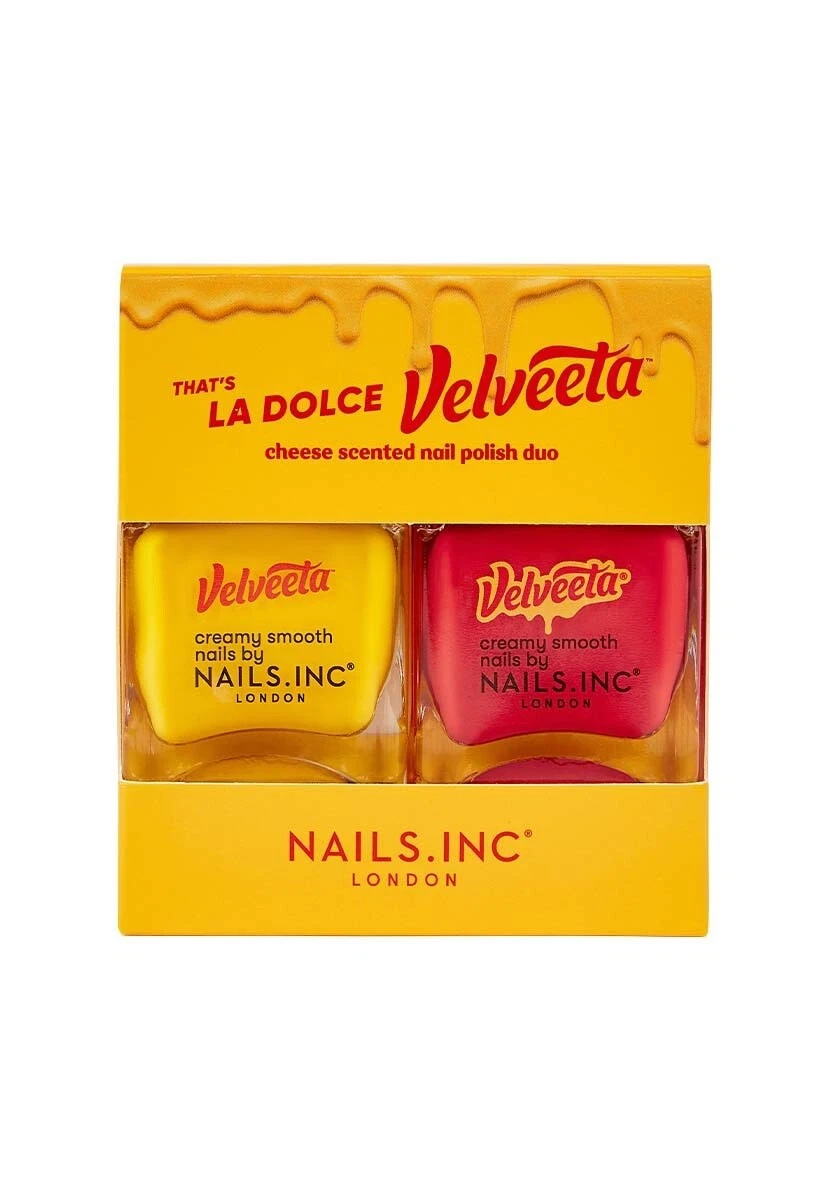 Nails.INC x VELVEETA Pinkies Out Polish Creamy Smooth Cheese Scented Nail Polish