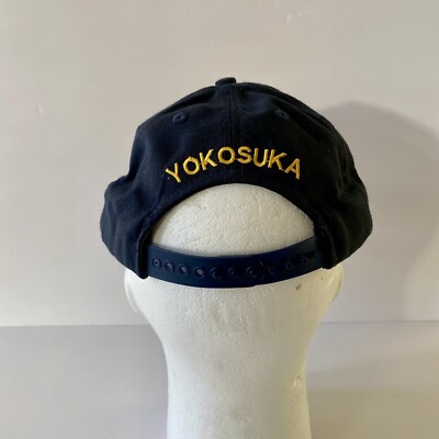 Yokosuka Japan Hat US NLSO Pacific Naval Patch Logo Vtg Navy