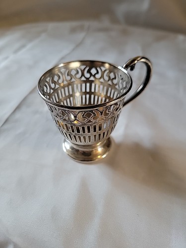 Gorham? Sterling Silver Liner & Saucer w/ Lenox China Demitasse Cup - Picture 6 of 12