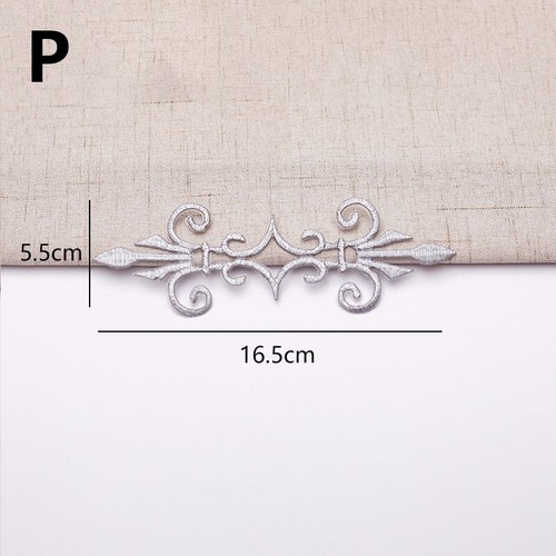 Iron On Appliques Embroidered Lace Fabric Decoration Dress Costumes DIY Trims AU - Picture 32 of 46