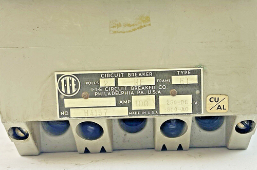 ITE / SIEMENS - H4157 - CIRCUIT BREAKER - 100 AMP, 250 DC, 600 VAC, 2 POLE - Picture 3 of 7