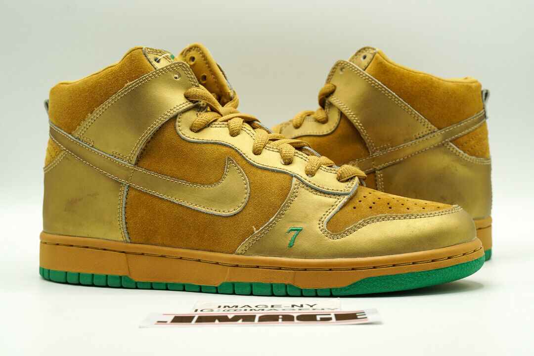 NIKE SB DUNK HIGH PRO NEW SIZE 9 LUCKY WHEAT METALLIC GOLD NIKE SB DUNK HIGH PRO NEW SIZE 9 LUCKY WHEAT METALLIC GOLD