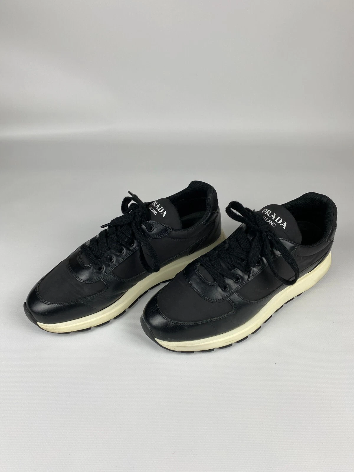 AUTENTICHE SCARPE DA GINNASTICA PRADA UOMO IN PELLE NYLON SCARPE lusso 4E3487 taglia 11