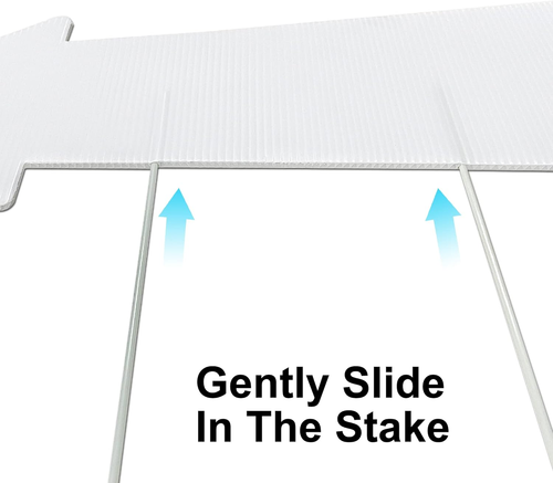 Blank Arrow Yard Signs with Stakes, 5 Pack 17 X 6 Inches White Plastic Wedding D - Picture 3 of 12