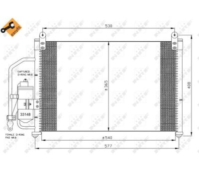 Kondensator, Klimaanlage EASY FIT NRF 35393 für Daewoo Lanos
