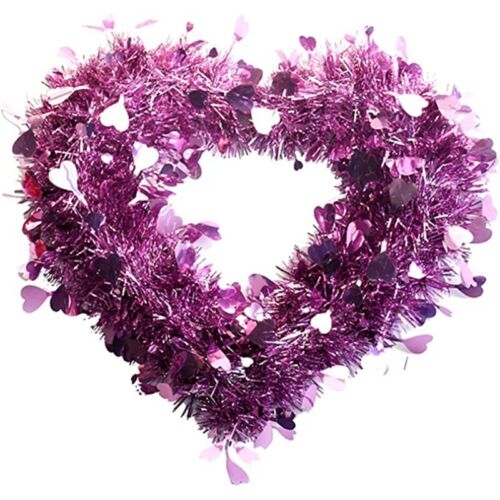 Artificial Heart Shaped Wreath Valentine Hanging Door Wreath for Valentines Day - Picture 9 of 9
