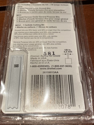 Dremel Advantage 9013 Gold Ferrous Oxide General Purpose Bit Set 5 Piece NEW - Picture 2 of 2