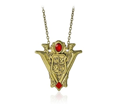 Twilight New Moon Jane Vampire Crest Tower Golden Colored Pendant Necklace