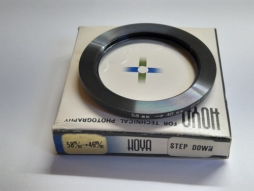 VINTAGE HOYA 58- 48MM STEP DOWN FILTER RING WITH BOX MADE IN JAPAN FREE SHIP - Picture 2 of 3