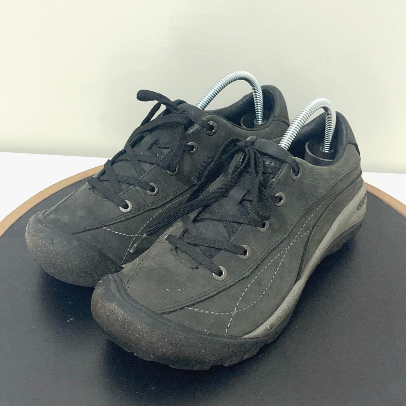 Scarpe Keen da donna taglia 8 US Bronx 53001 BLCK nere in pelle stringate escursionismo