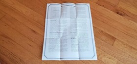 Overlord NES Nintendo Virgin Games Insert Poster Map Guide - NO MANUAL OR GAME