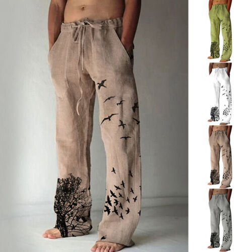 Sarouel Pour Hommes Pantalon Long Décontracté Baggy Pantalon Hippie De Yoga # - Photo 1/11