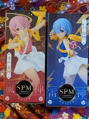 Re: Zero- Rem (Raijin) & Ram (Fujin) SPM Set of 2 Figures SEGA