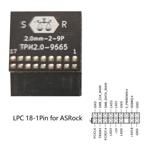 GIGABYTE TPM Security Module (12 Pin 12-1) TPM2.0 Compatible Support N3U9 - Afbeelding 2 van 22