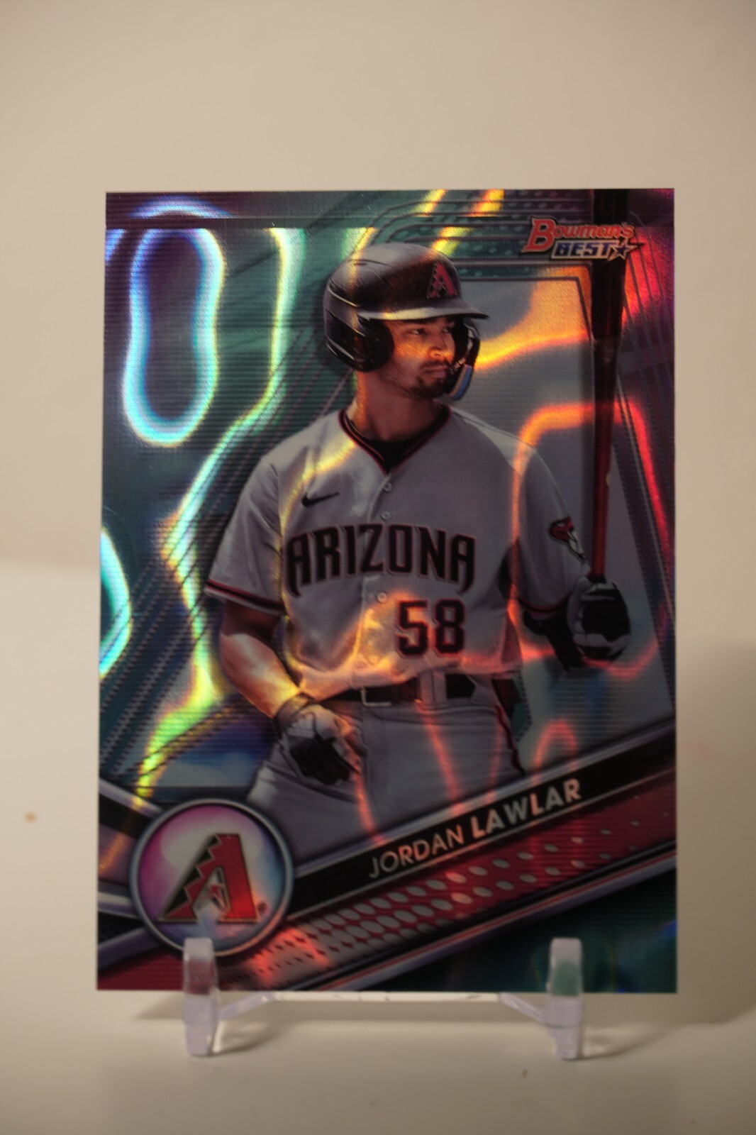 2022 Bowman's Best Jordan Lawlar Aqua Lava Refractor 150/199 TP-4 Diamondbacks
