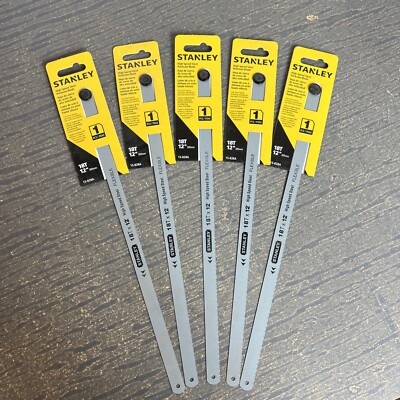 5 x Stanley 800 15-828A Hacksaw Blade, 12'', 18 TPI