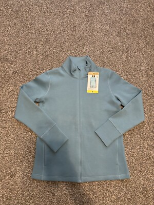 Ladies Mondetta Full Zip Ribbed Activewear Jacket Size S Organic Cotton Pockets