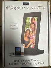 Blue Stream 6 inch Digital Photo Frame and Clock Black Model BS6011