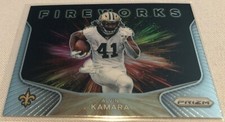 2020 Panini Prizm Football Alvin Kamara New Orleans Saints Fireworks Insert #7