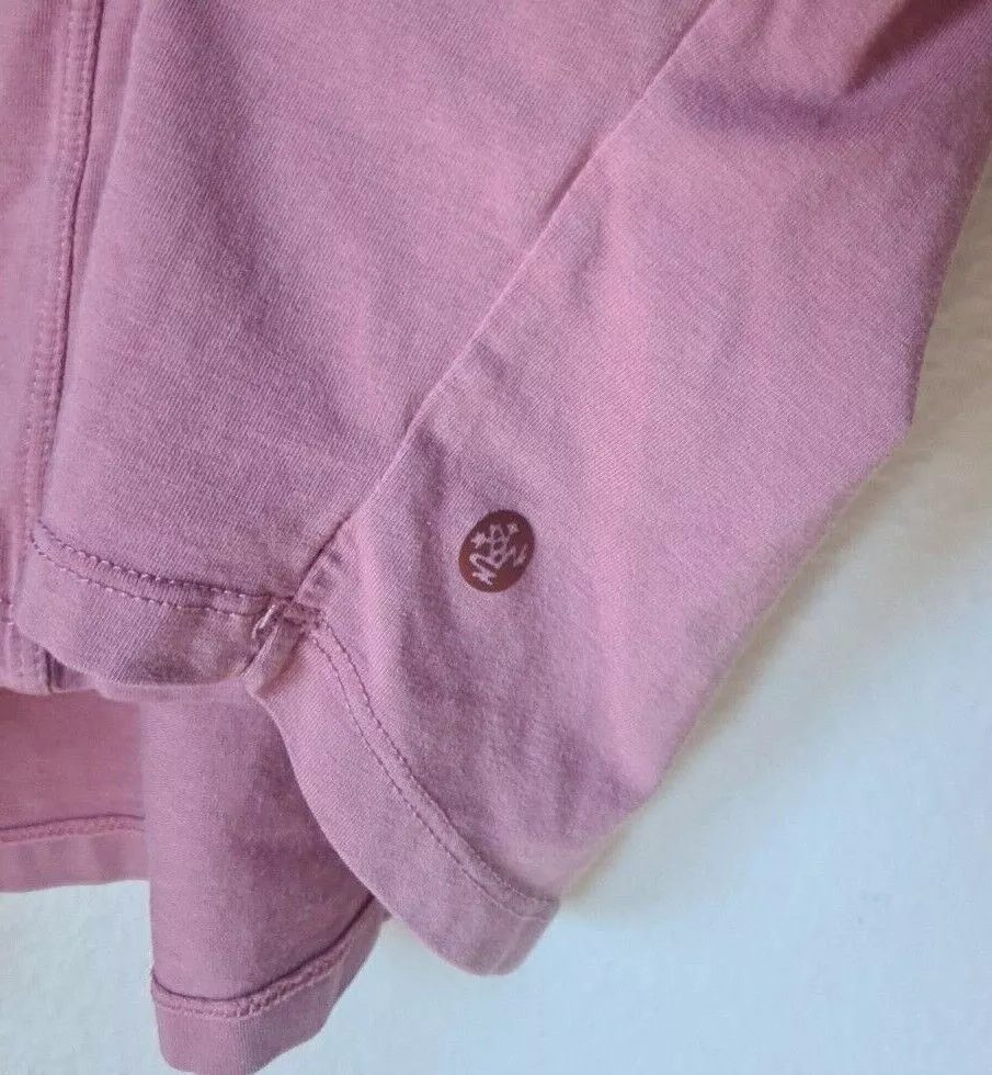 manduka crop top 3/4 dolman sleeve stretch shirt