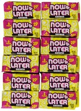 Now and Later Banana Flavored Candy Twenty Four 6-piece Bars 22.32Oz