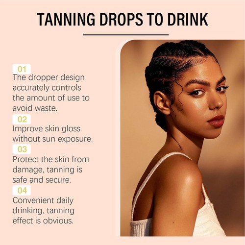 Sunless Tanning Drops To Drink, Drinkable Sunless Tanning Drops, Oral Drink 60ml - Foto 5 di 12