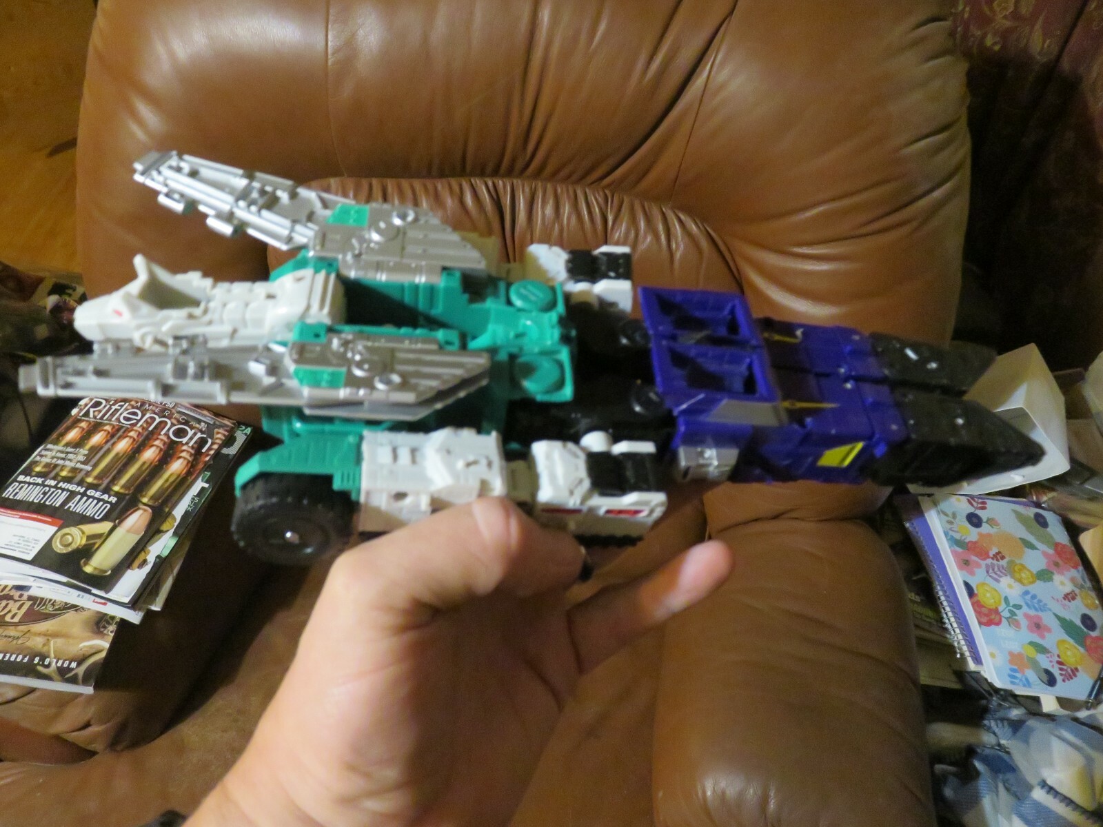 Transformers Tomy 2016 G1 Sixshot Reissue Rare Purple Teal White Airplane Wolf