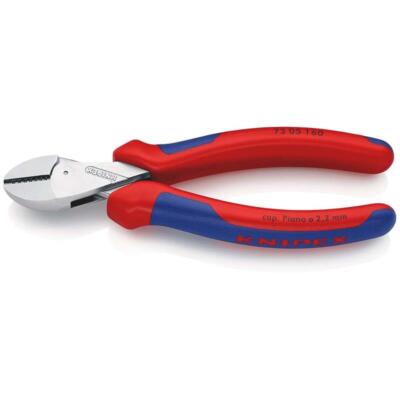 KNIPEX 73 05 160 X-Cut Kompakt-Seitenschneider, verchromt, 2-K, 160 mm