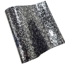 Gloss Scrap Silver Black Carbon Fiber Vinyl Car Wrap Film Sticker Decal Sheet