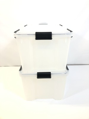 Iris Ohyama luftdichte Aufbewahrungsboxen 50L, Set, wasserdicht, stapelbar