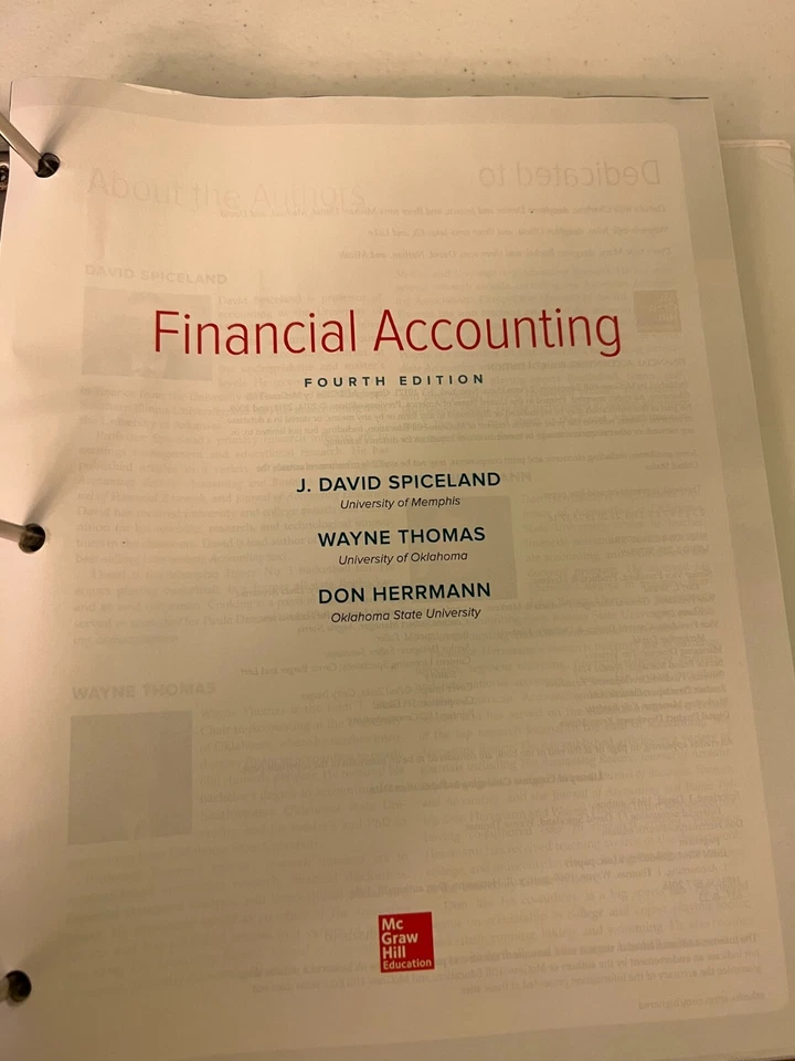 Financial accounting 4th edition J David Spiceland Wayne Thomas Don Herrmann - Image 2 of 3