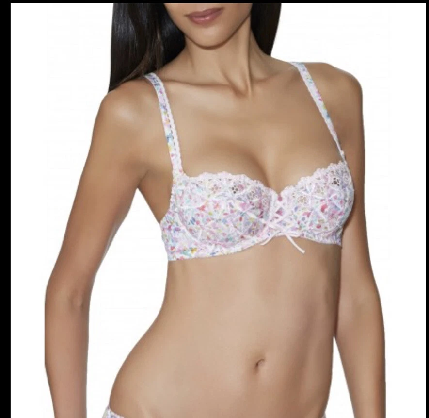 Soutien-gorge Plunge Aubade Bahia 85C (70C EU) - Couleur Framboise, Bas Offert Taille 36/S, Occasion Parfait état