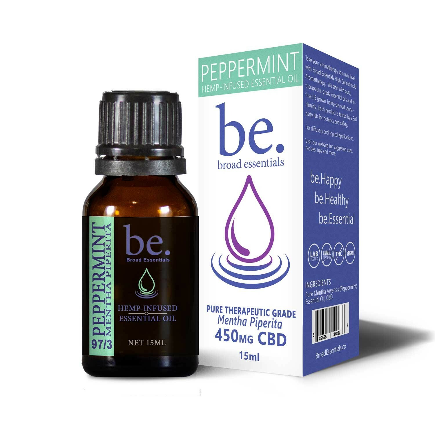 Peppermint Essential Oil 450 By Broad Essentials