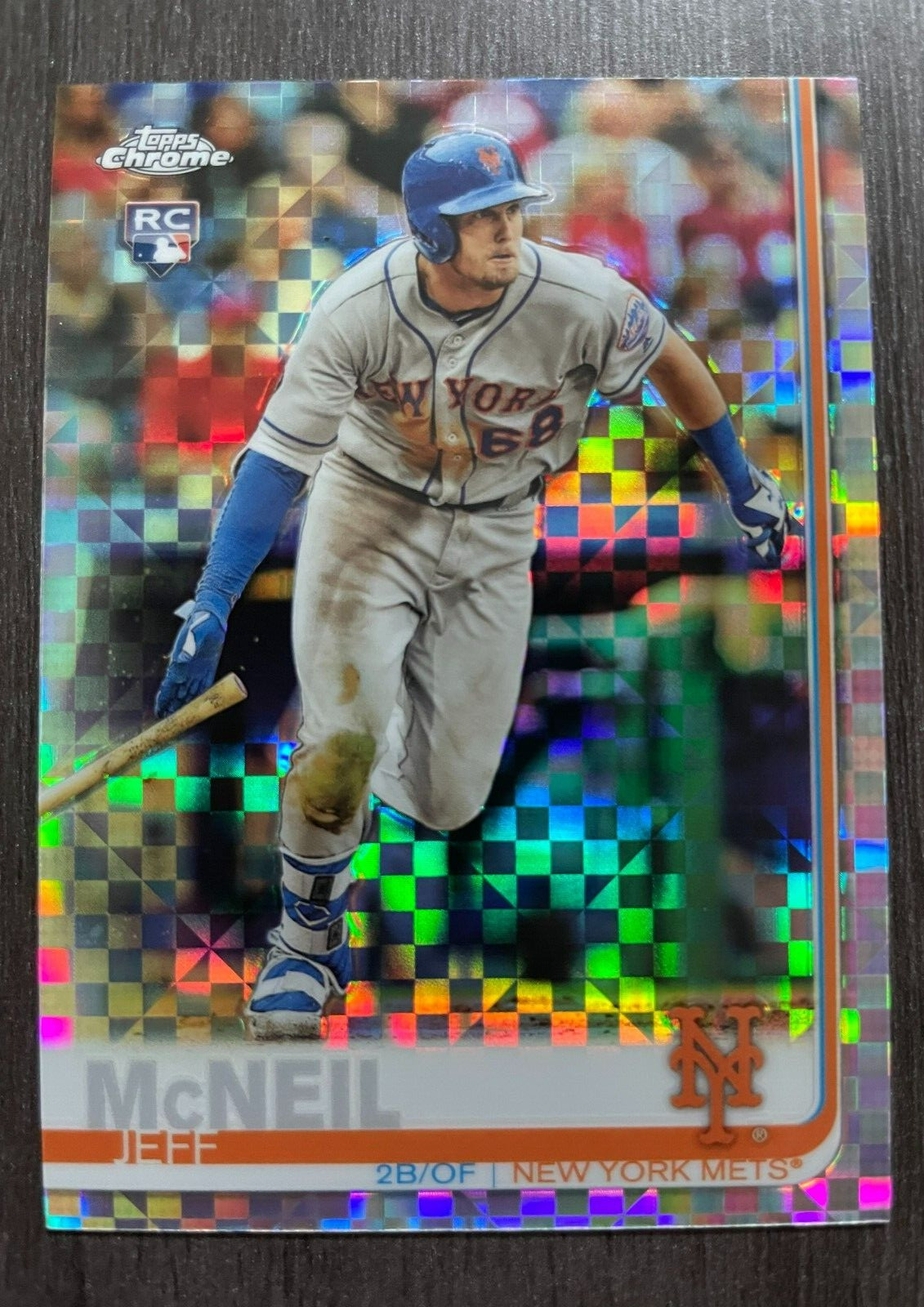 2019 Topps Chrome Jeff McNeil XFractor Refractor Rookie RC #152 Mets