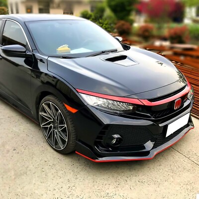 For Honda Civic 2016-21 Red Interior Armrest Box Anti Kick Trim Cover