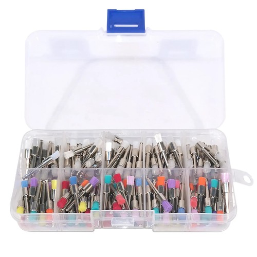 500-Pack Dental Nylon Flat Latch Polisher Prophy Brushes - Disposable
