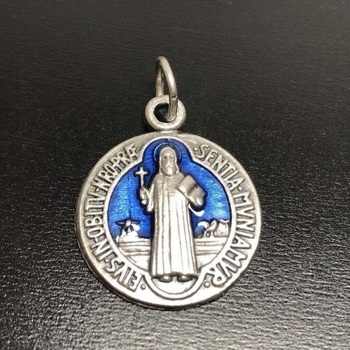 St. Benedict 7/8" Medal -Pendant - Catholic Exorcism -Blessed By Pope Francis - 第 2/6 張圖片
