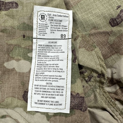 US ARMY COMBAT UNIFORM COAT TOP Size M Camo OCP NEW - Picture 9 of 17