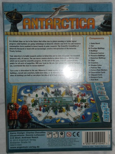 ANTARCTICA AN ICE COLD BUILDING GAME BY CHARLES CHEVALLIER ARGENTUM VERLAG NEW - Picture 2 of 2