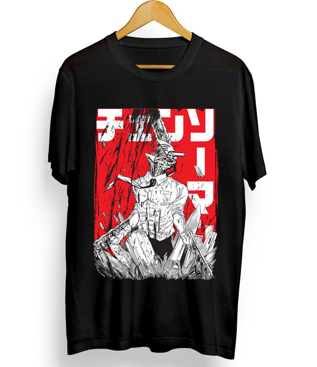 chainsaw man new unisex t-shirt,denji,makima,pochita tee,black and