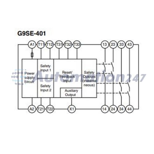 Omron G9SE-401 DC24 Dual Channel Emergency Stop Relay 4 Safety Outputs 002917 - Picture 10 of 12