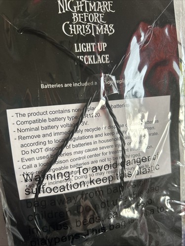 DISNEY Nightmare Before Christmas 3 Modi LEUCHTHALSKETTE Jack Skellington - Bild 11 von 12