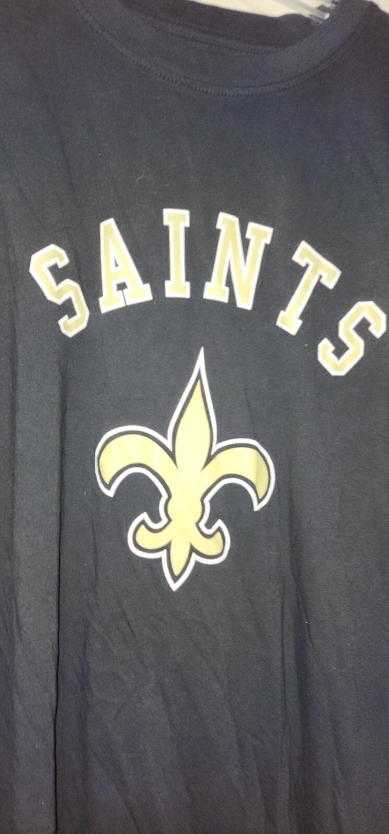 New Orleans Saints 4XL Tshirt Men's Majestic 100% Cotton Short