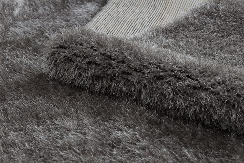 Exclusive modern shaggy soft rug BUENOS plain, single colour GREY best quality - Picture 8 of 10